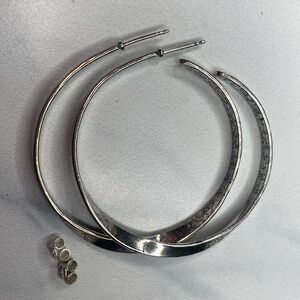 Silpada P1731 retired Twisted Hoop sterling silver‎ Earrings